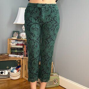 🌿 Emerald Green Zara Womens Lace Overlay Pants 🌿